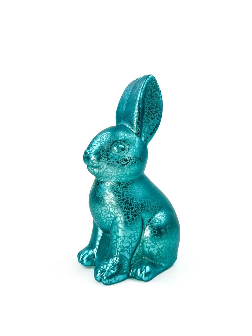 Vitbis Velikonoční zajíc skleněná figurka 20 cm s otvorem
