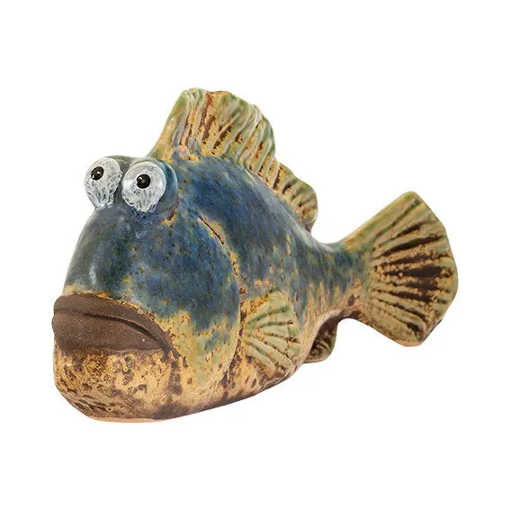 Det Gamle Apotek Fish keramická ryba modrá 18 cm