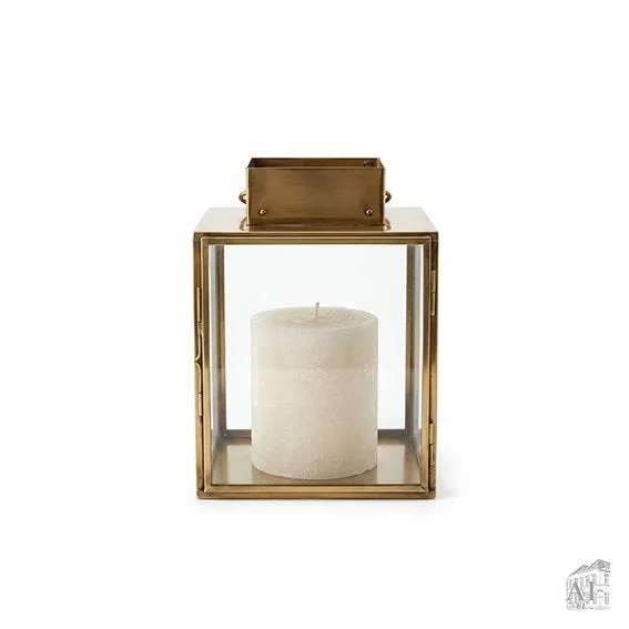 Det Gamle Apotek Lantern kovová lucerna hnědá 15 cm