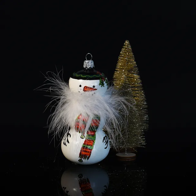 Vitbis Sněhulák v šále baňka 12 cm, 1 ks