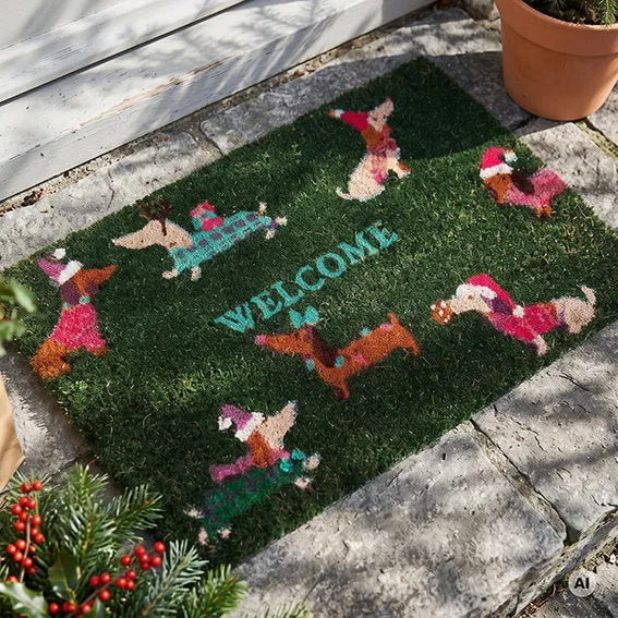 Det Gamle Apotek Doormat kokosová rohožka zelená 60x40 cm