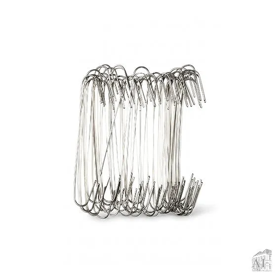 Det Gamle Apotek Hook Silver háčky 6,3 cm stříbrné 50 ks