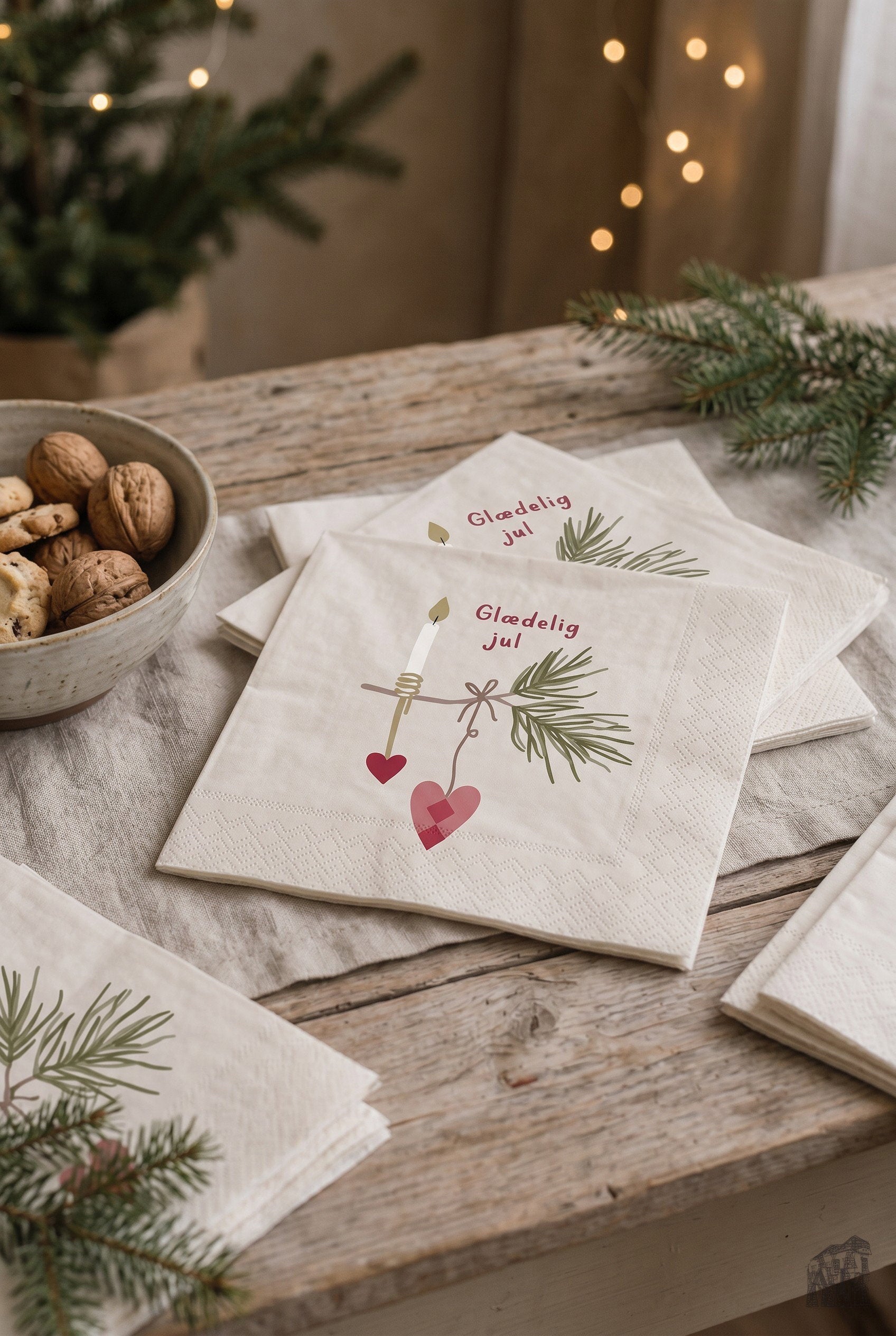 Det Gamle Apotek Napkins papírové ubrousky šedé 20 ks