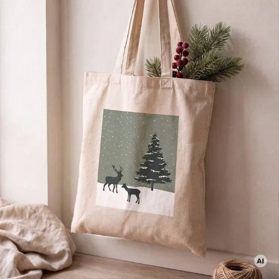 Det Gamle Apotek Bag bavlněná taška zelená 42 cm