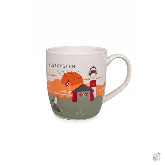 Det Gamle Apotek Vestkyst hrnek zelený 350 ml s uchem