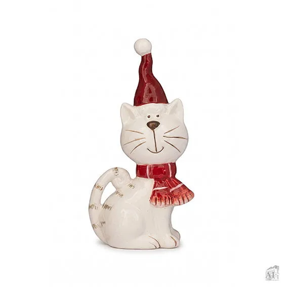 Det Gamle Apotek Cat dolomitová figurka bílá 10 cm