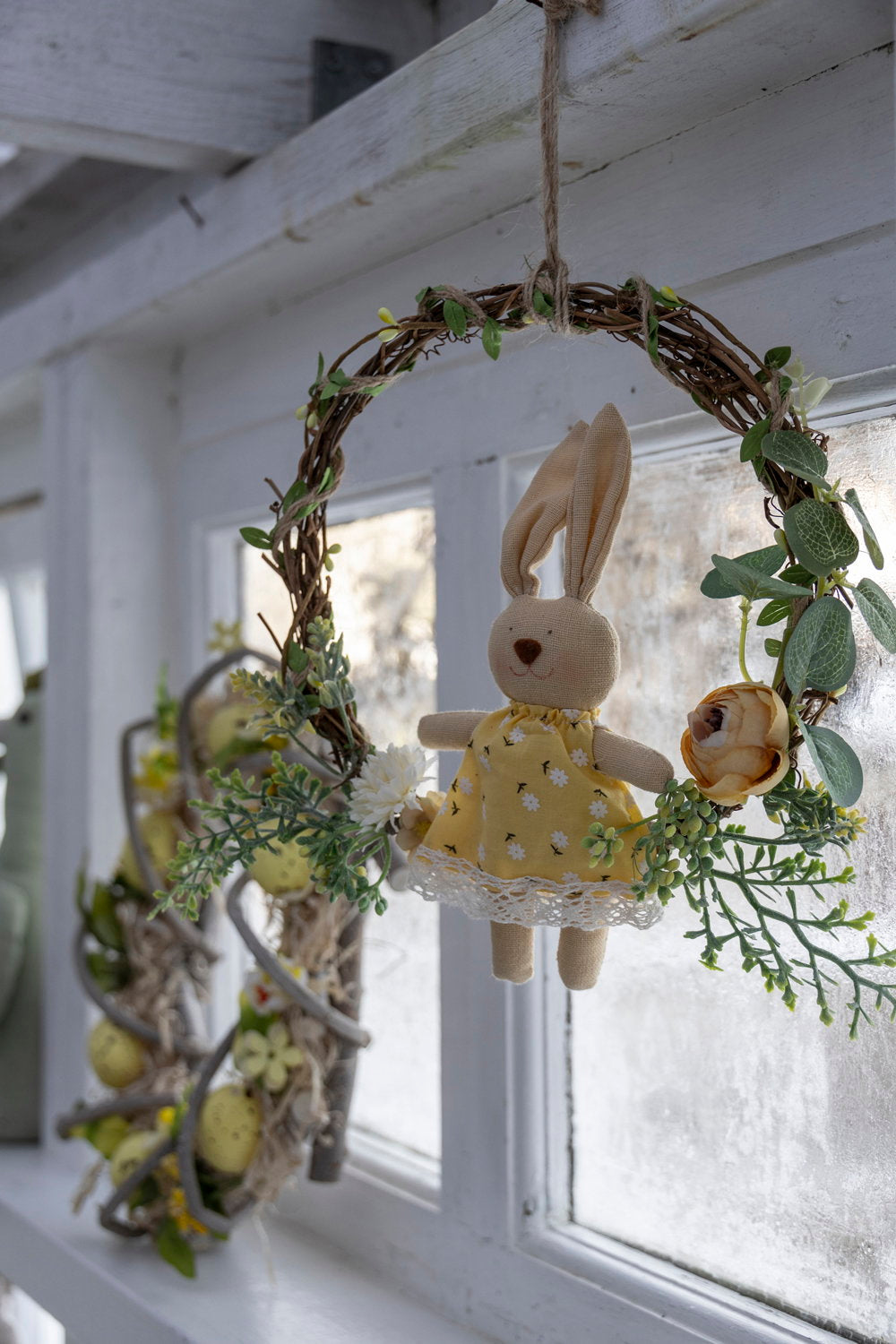 Det Gamle Apotek Wreath věnec žlutý 26 cm látka
