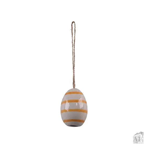 Det Gamle Apotek Easter egg keramické vájčko 6 cm oranžové