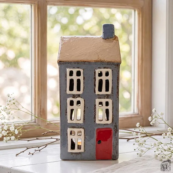 Det Gamle Apotek House for T-light domeček modrý 27 cm