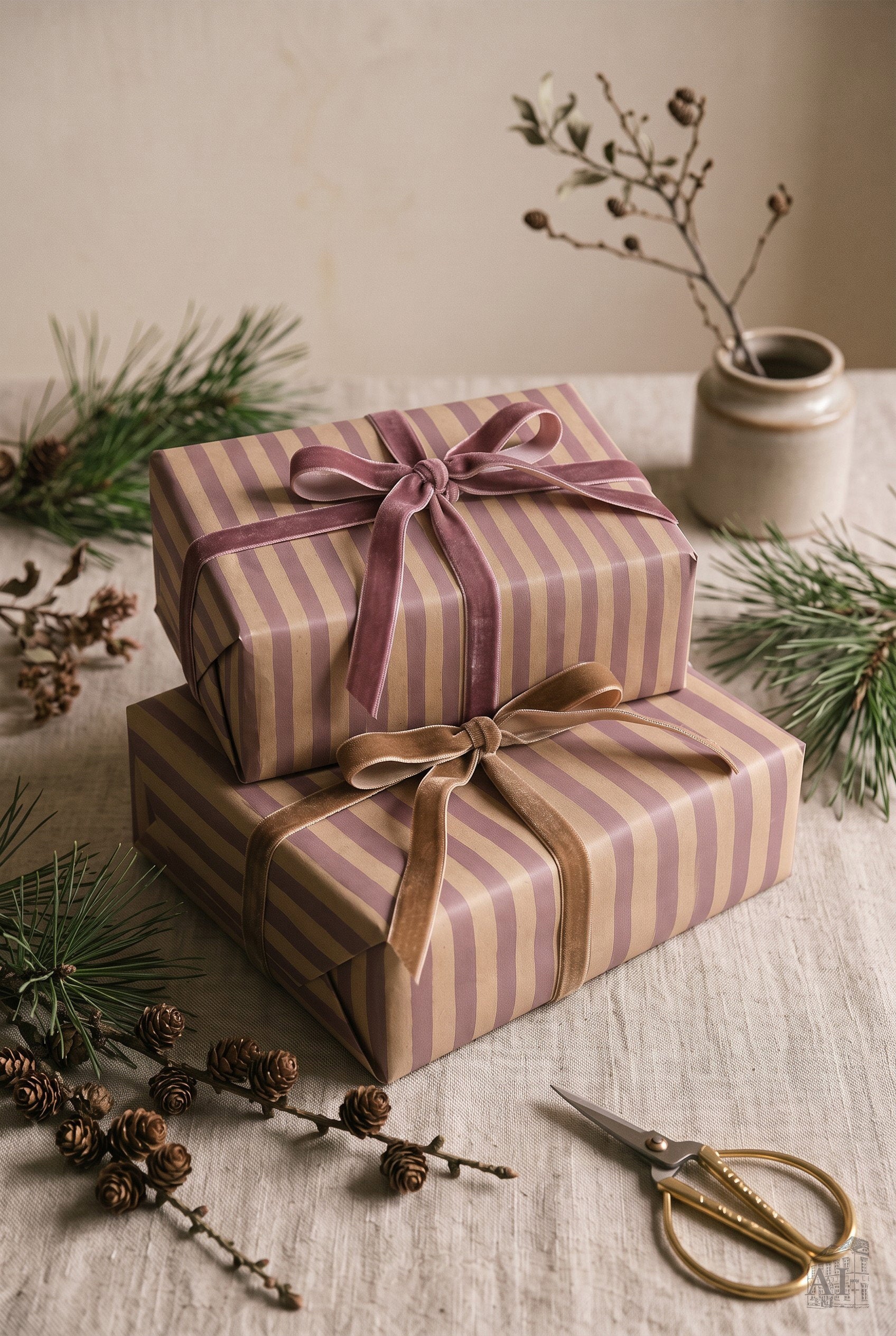 Det Gamle Apotek Giftpaper papír růžový 70 cm 5 m