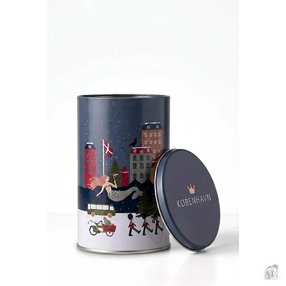 Det Gamle Apotek Cake Tin dóza 15 cm modrá plechová