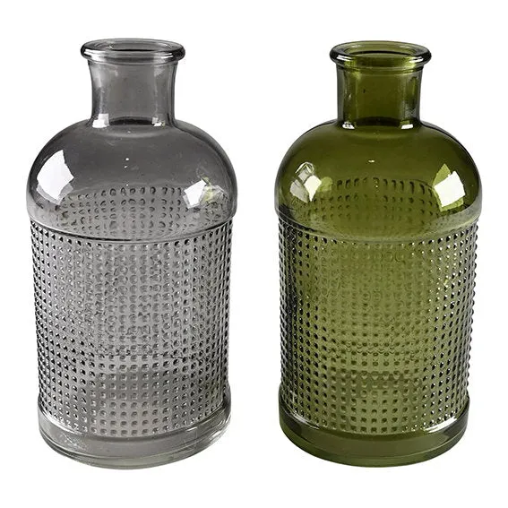 Det Gamle Apotek Vase skleněná váza zelená 16 cm