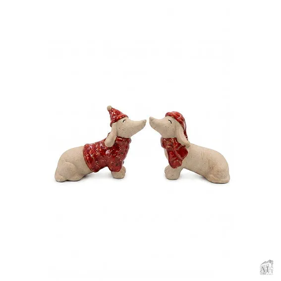 Det Gamle Apotek porcelánová figurka zvíře červená 7 cm