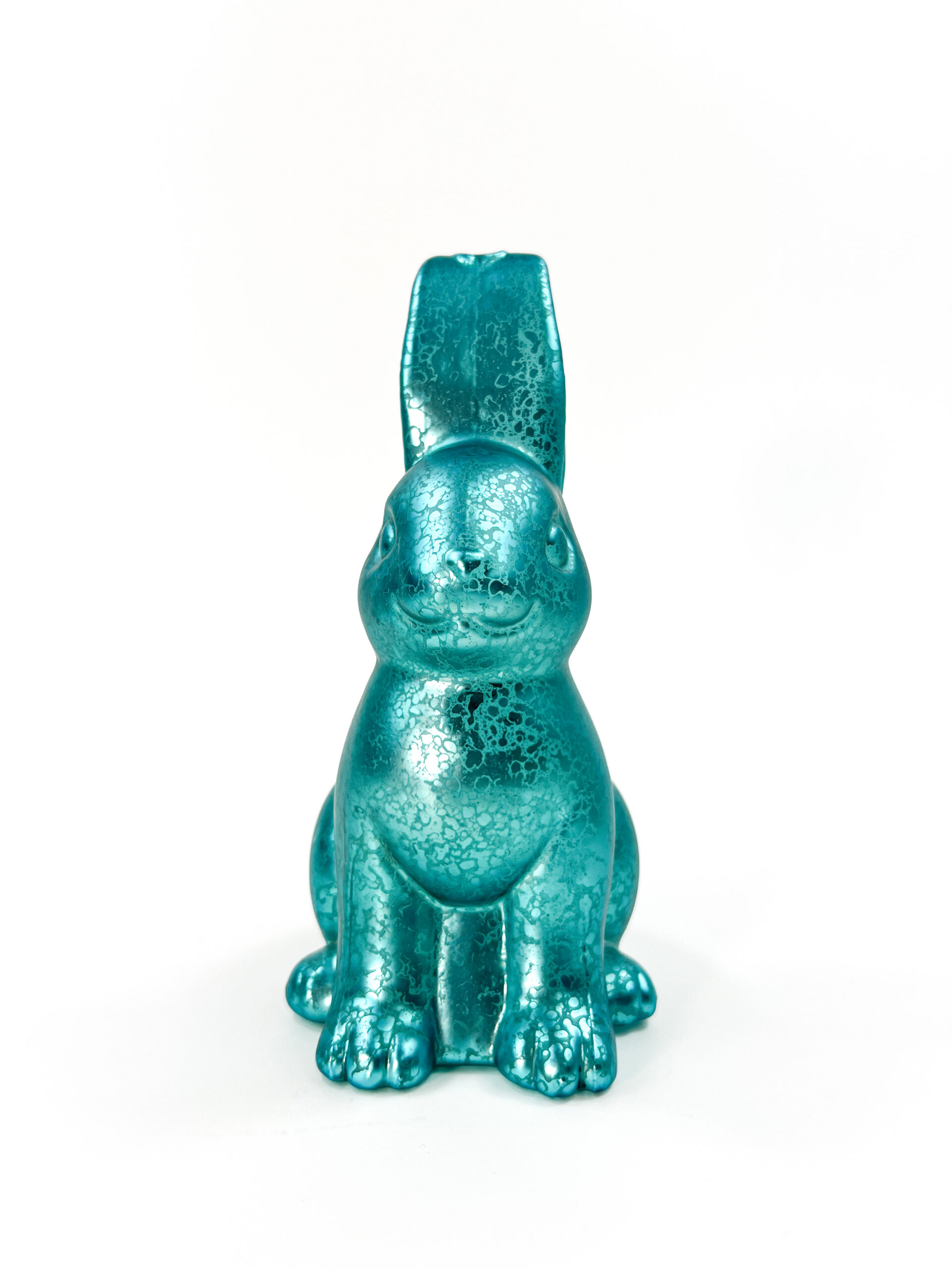 Vitbis Velikonoční zajíc skleněná figurka 20 cm s otvorem