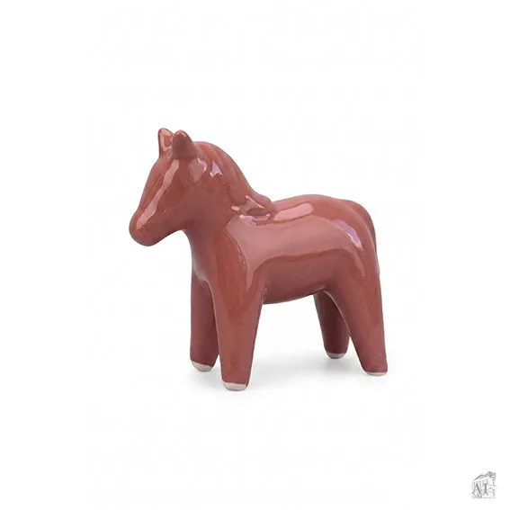 Det Gamle Apotek Horse keramická figurka koně červená