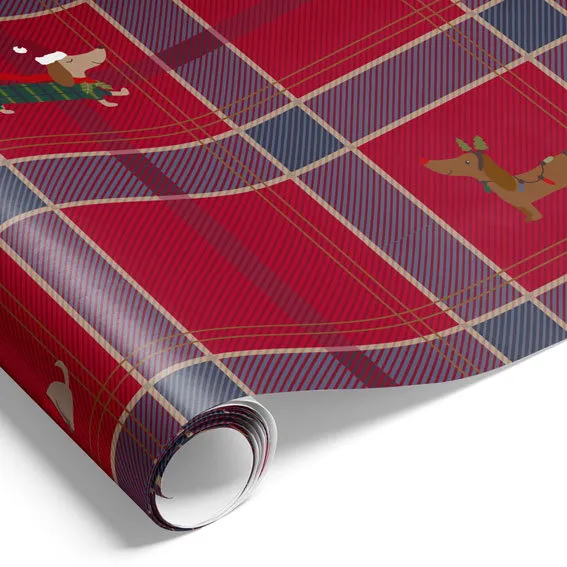 Det Gamle Apotek Giftpaper balicí papír červený 5 m