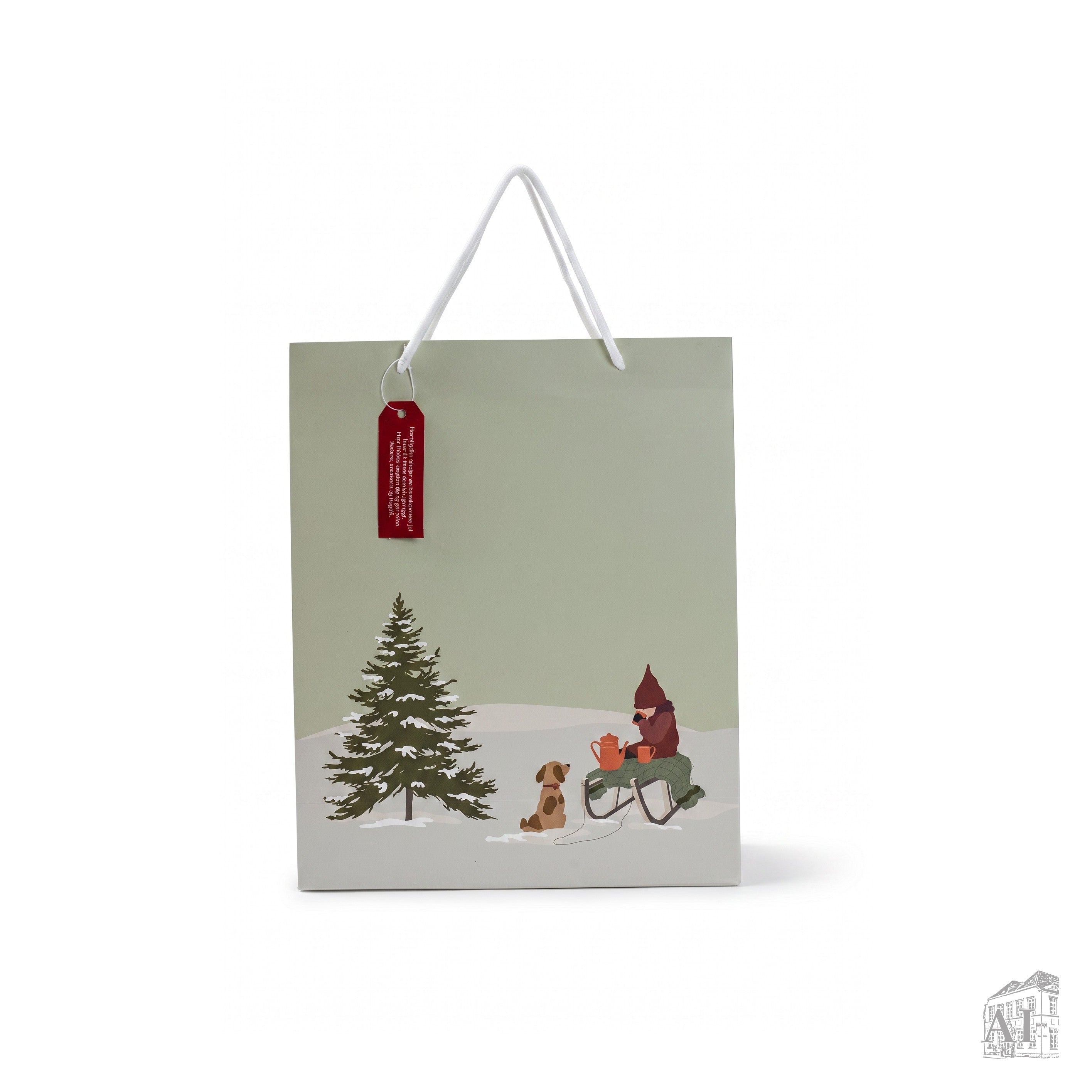 Det Gamle Apotek Giftbag dárková taška zelená 32 cm