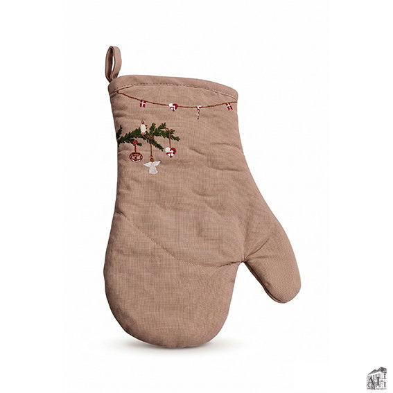 Det Gamle Apotek Oven mitten chňapka 28 cm přírodní bavlna