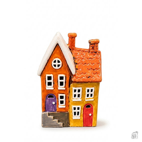 Det Gamle Apotek House keramický svícen domek 21 cm