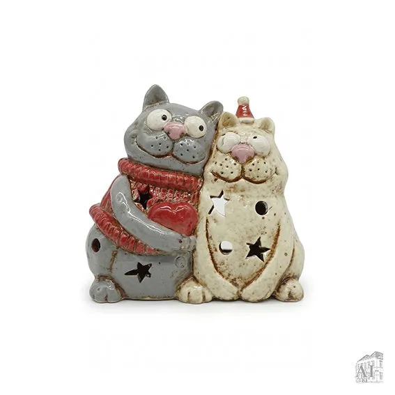 Det Gamle Apotek Candle holder svícen bílý 15 cm keramika