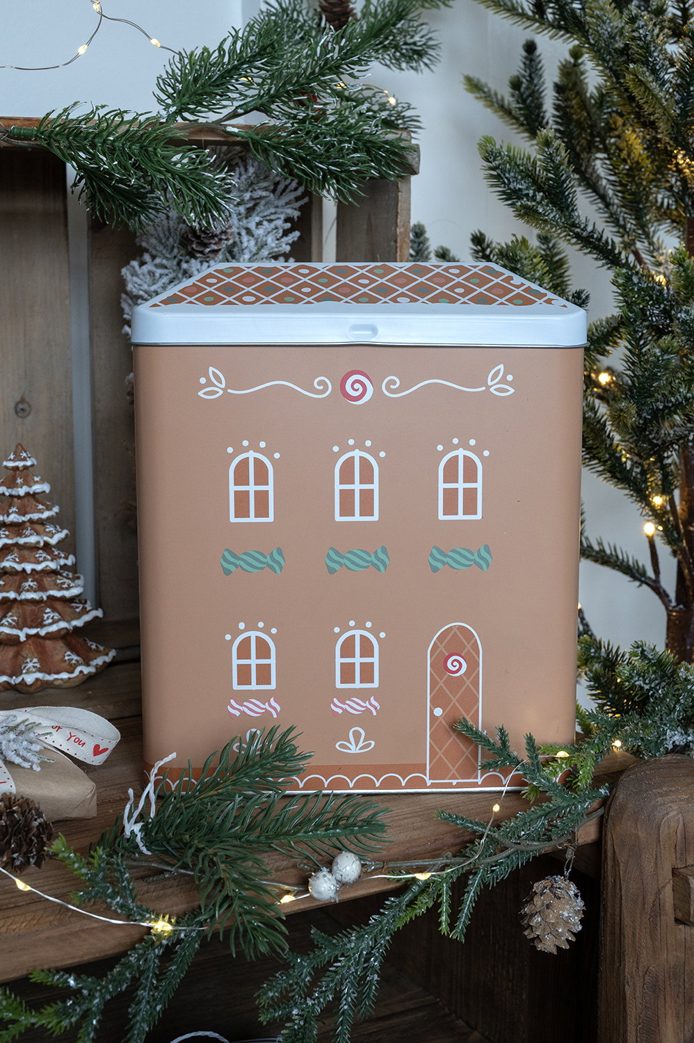 Det Gamle Apotek Cake Tin dóza hnědá 21 cm