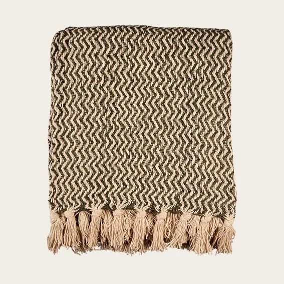 Det Gamle Apotek Blanket bavlněná deka 130x180 cm zelená