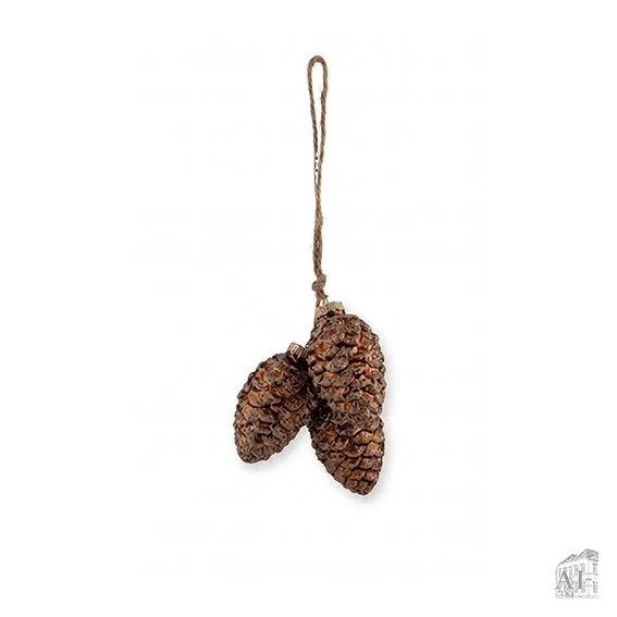 Det Gamle Apotek Pinecone skleněná ozdoba šiška 7 cm