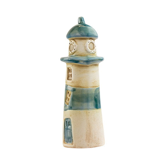 Det Gamle Apotek Light house maják dekorace 19 cm modrý