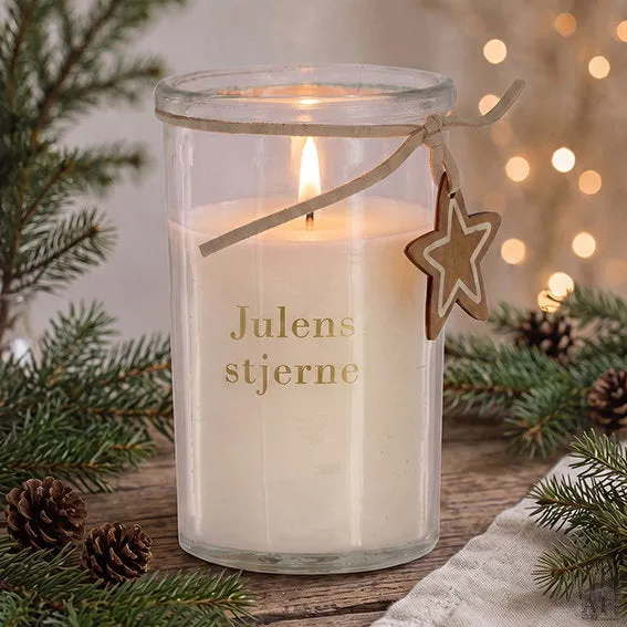 Det Gamle Apotek Candle svíčka ve skle bílá 10 cm 24 h