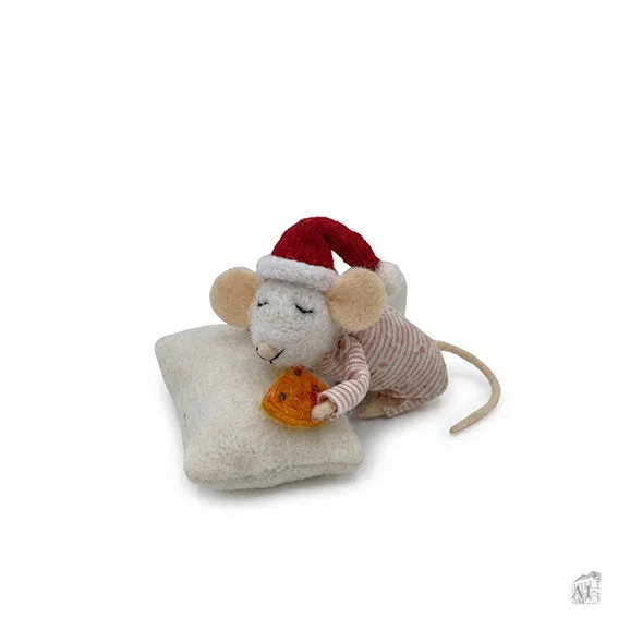 Det Gamle Apotek Mouse vánoční figurka myška šedá 13 cm