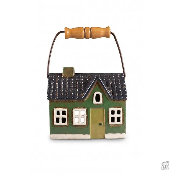 Det Gamle Apotek House for T-light domeček zelený 12 cm