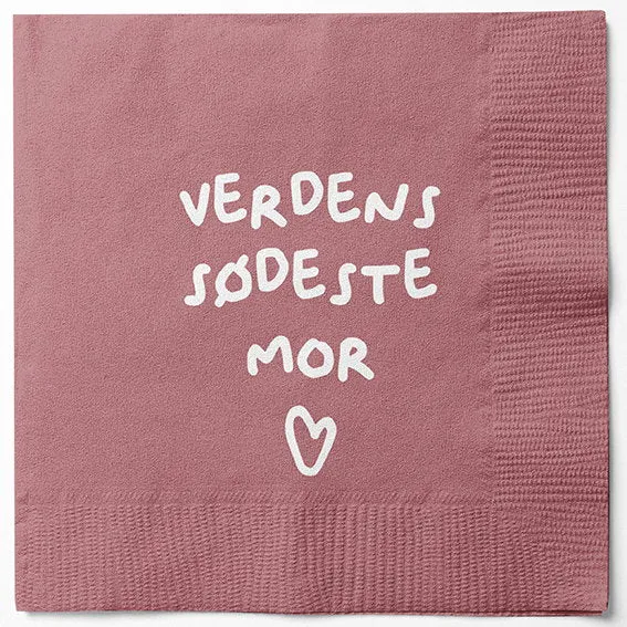 Det Gamle Apotek Napkins ubrousky růžové 33 cm 20 ks