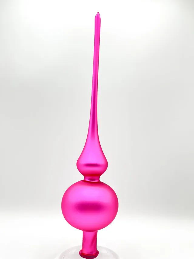 Vitbis Růžová matná skleněná špice 30 cm 1 ks