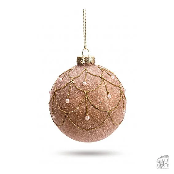 Det Gamle Apotek Brown Christmas Bauble skleněná baňka hnědá 8 cm