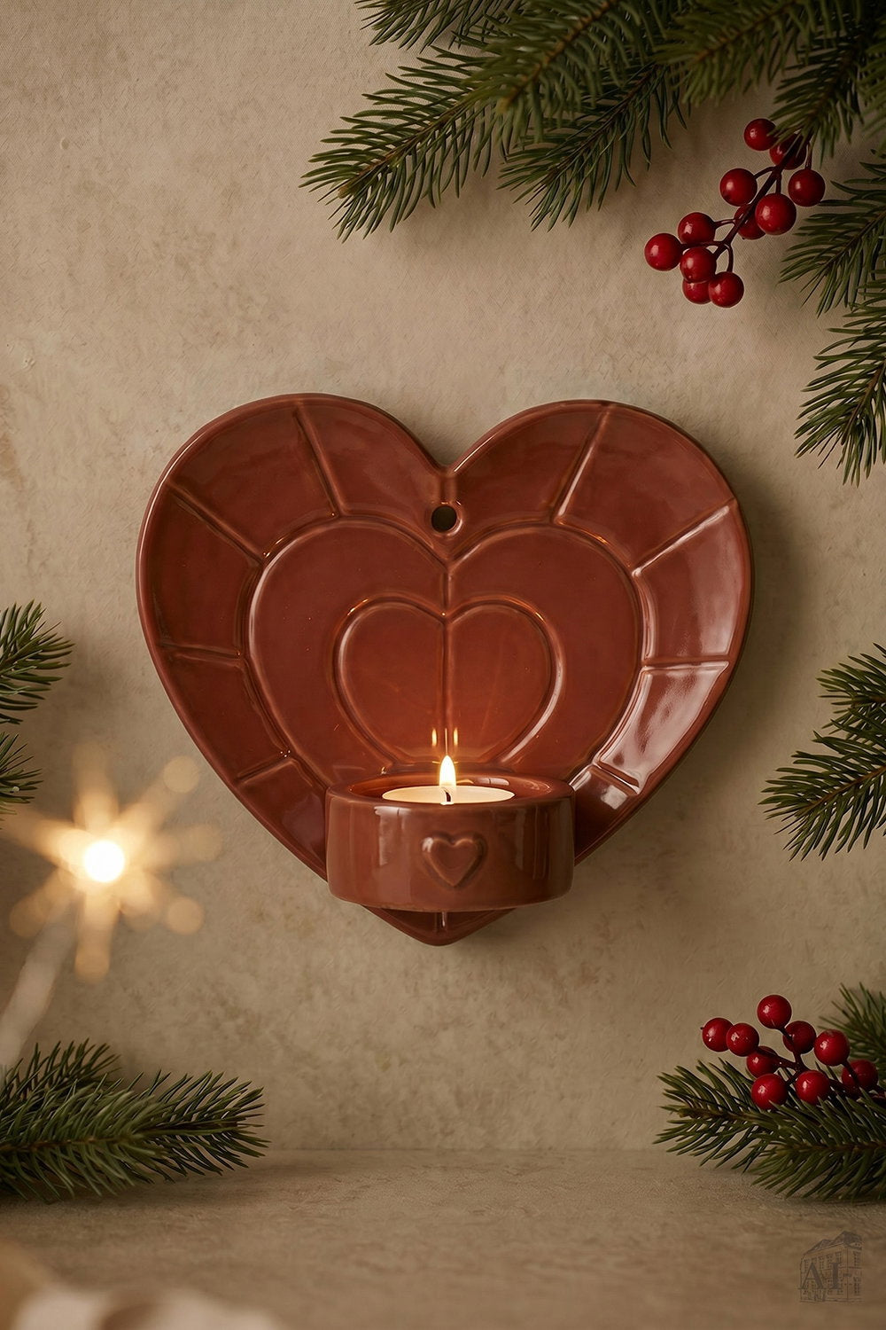 Det Gamle Apotek Tealight Candle Holder svícen 6 cm červený