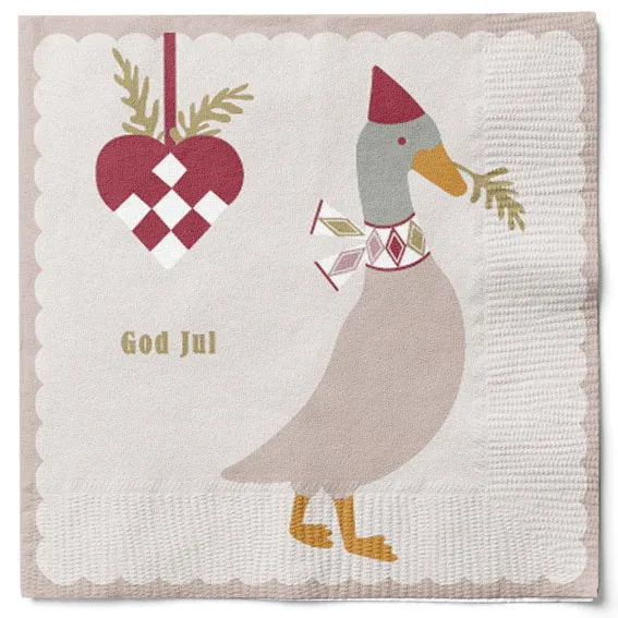 Det Gamle Apotek Napkins papírové ubrousky bílé 33 cm 20 ks