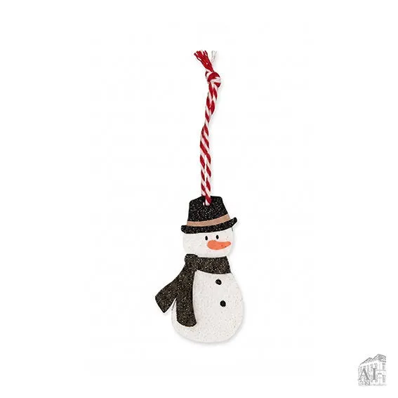 Det Gamle Apotek Snowman závěsný sněhulák bílý 6 cm