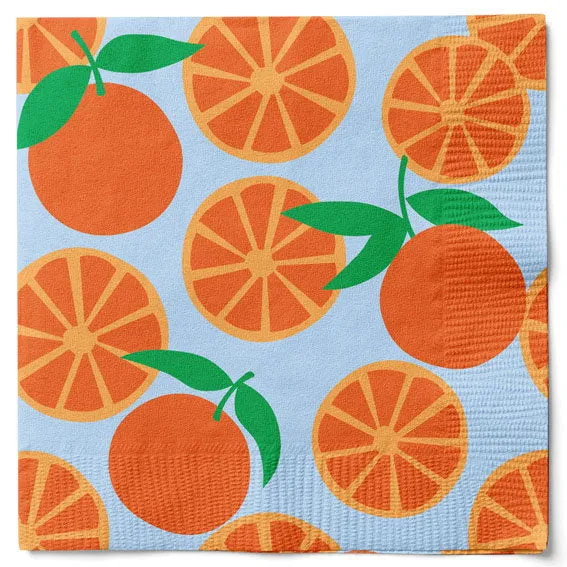 Det Gamle Apotek Napkins papírové ubrousky oranžové 33 cm 20 ks