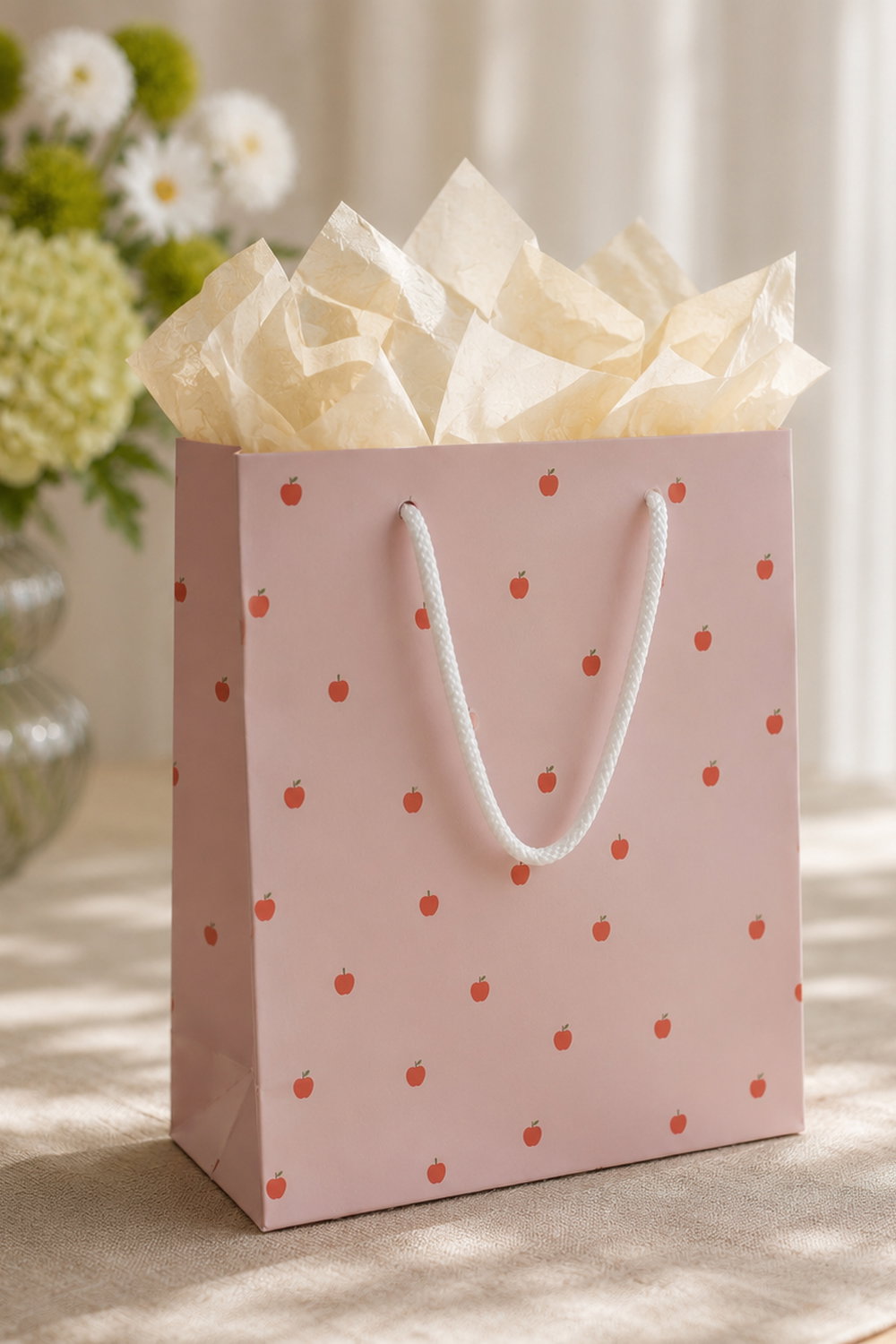 Det Gamle Apotek Giftbag růžová papírová taška 24 cm
