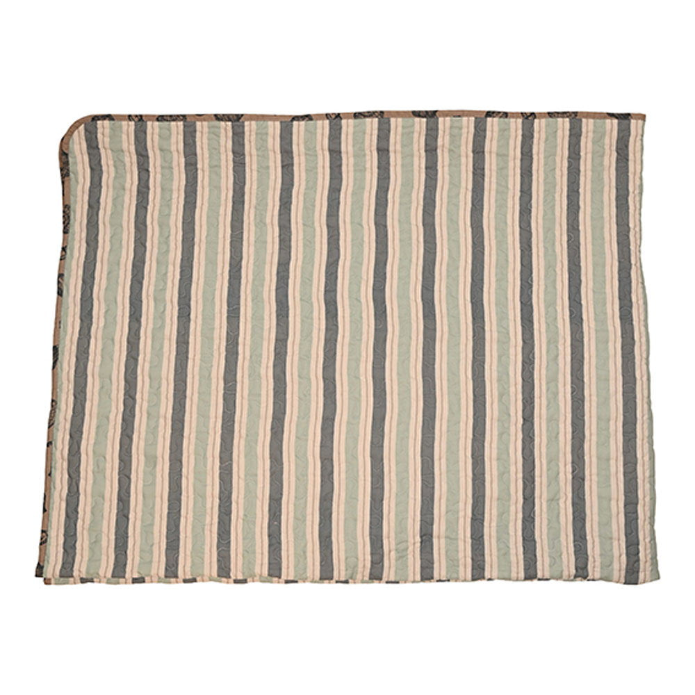 Det Gamle Apotek Quilted blanket prošívaný pléd hnědý 150 cm