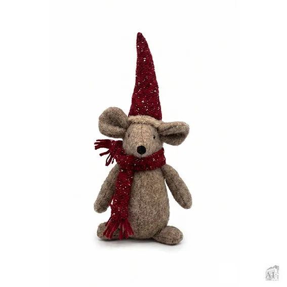 Det Gamle Apotek Mouse vánoční myš hnědá 32 cm