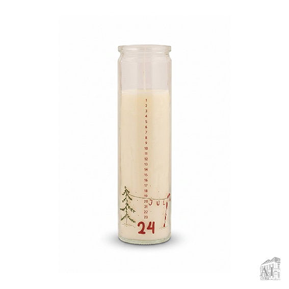 Det Gamle Apotek Candle in glass svíčka bílá 21 cm 60 h