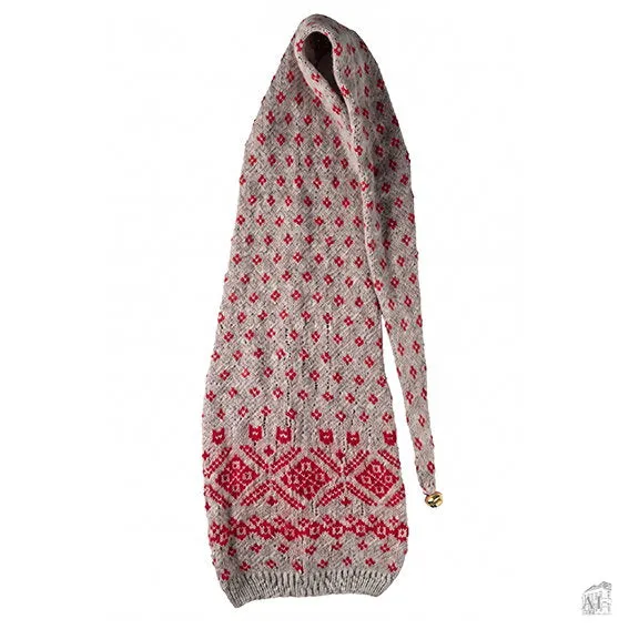 Det Gamle Apotek šedá vánoční čepice 120 cm