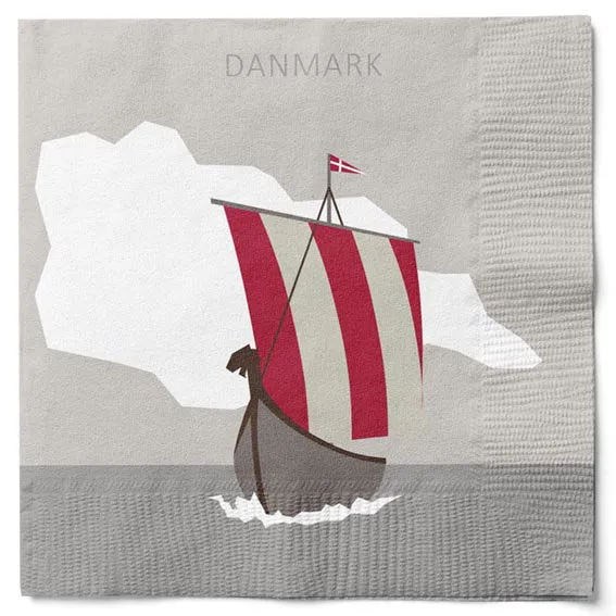 Det Gamle Apotek Viking Boat ubrousky 20 ks 33 cm