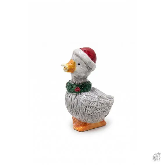Det Gamle Apotek Duck keramická kachna 9 cm šedá