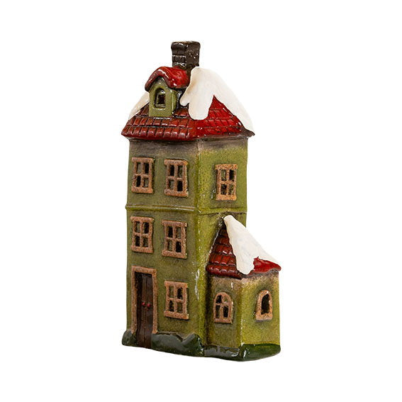 Det Gamle Apotek House keramický domeček LED zelený