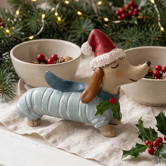 Det Gamle Apotek vánoční figurka červená 6 cm polyresin
