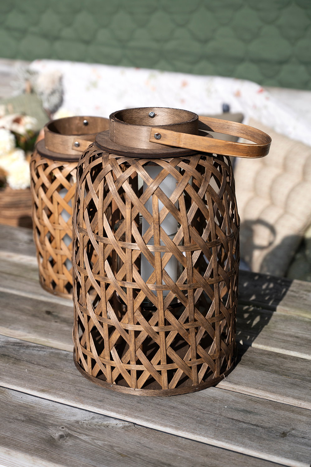Det Gamle Apotek Lantern lucerna přírodní 36 cm bambus