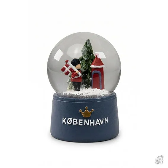 Det Gamle Apotek Snow Globe sněžítko Kodaň modré 7 cm