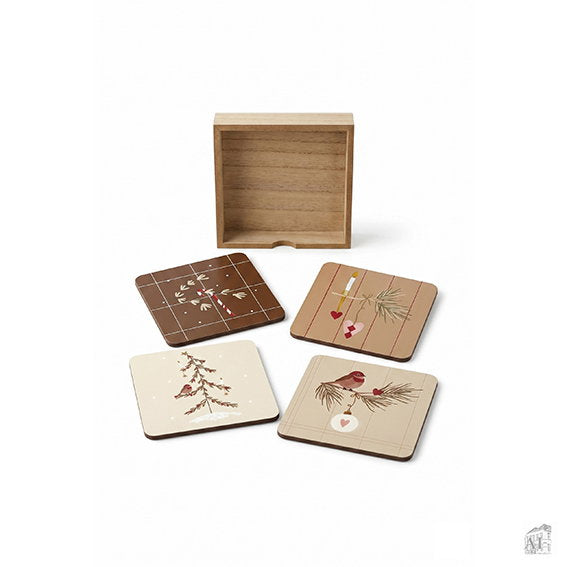 Det Gamle Apotek Wooden Box dřevěná krabička 11 cm přírodní